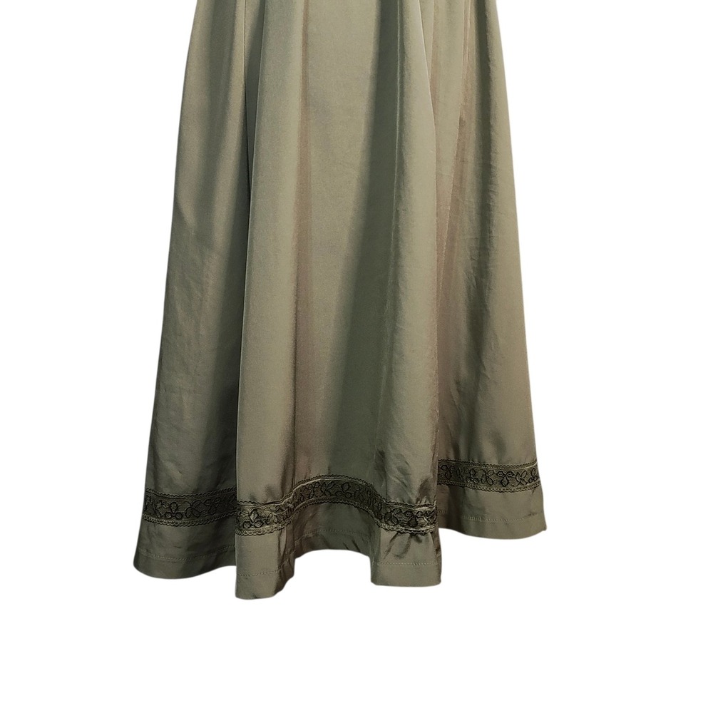 Scarlet Darkness Olive Green Dress Milkmaid Goblincore Cottagecore Peasant Large - Picture 5 of 9